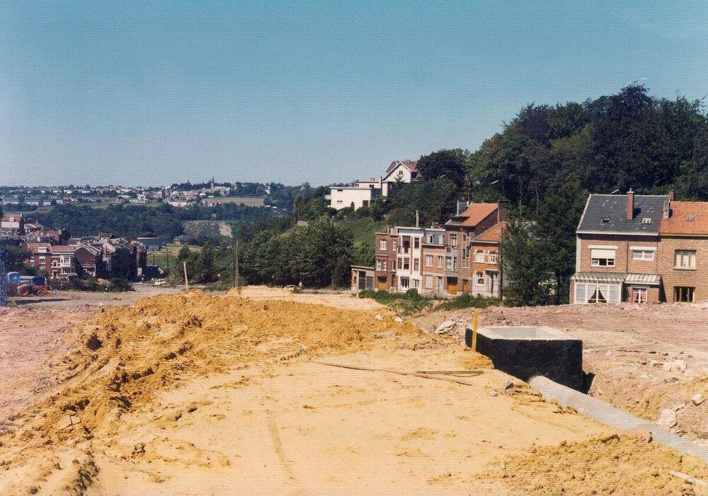 Autoroute Construction du pont Vue du haut de la r. des Etangs